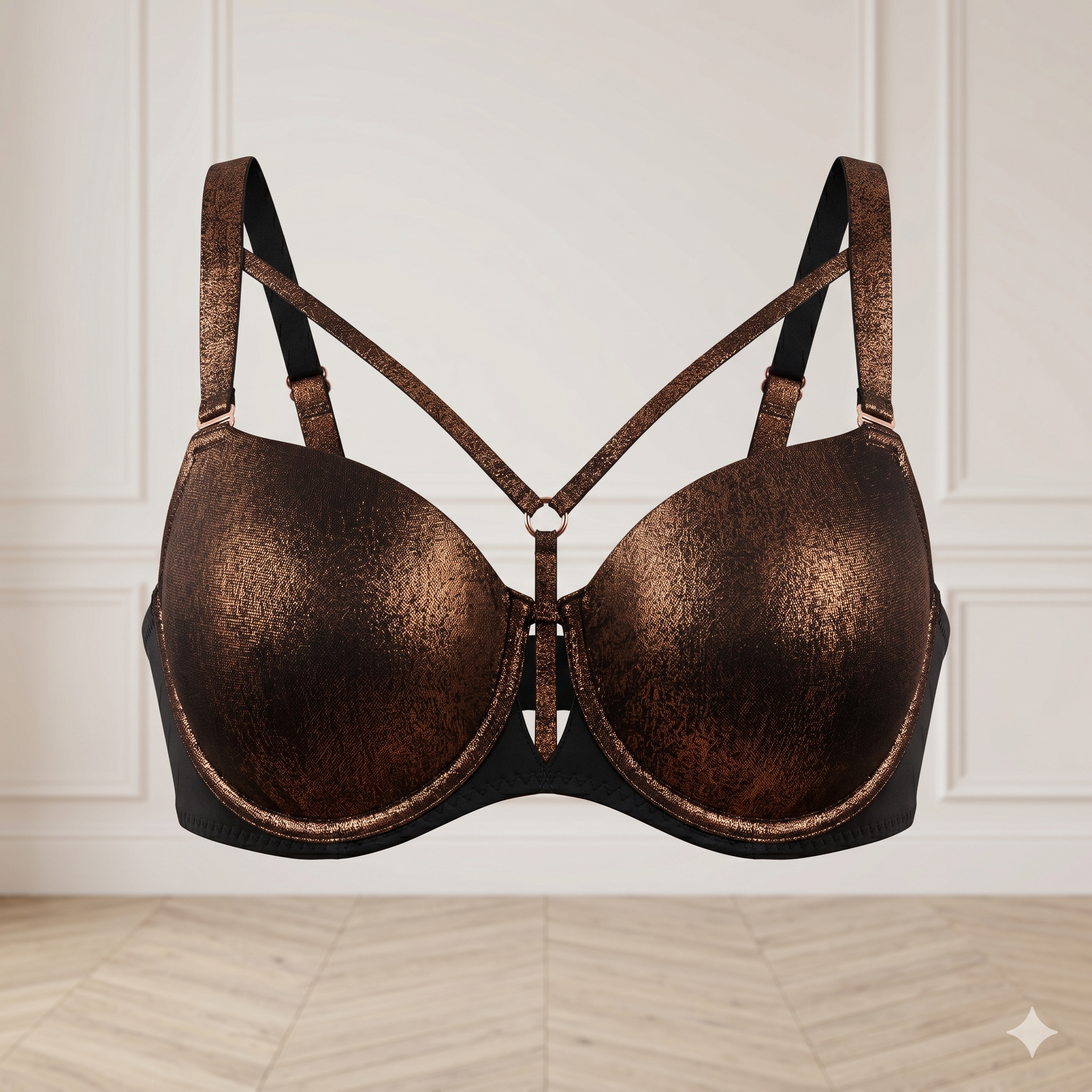 SOUTIEN-GORGE CORBEILLE EN DENTELLE BLEU NUIT LUXE