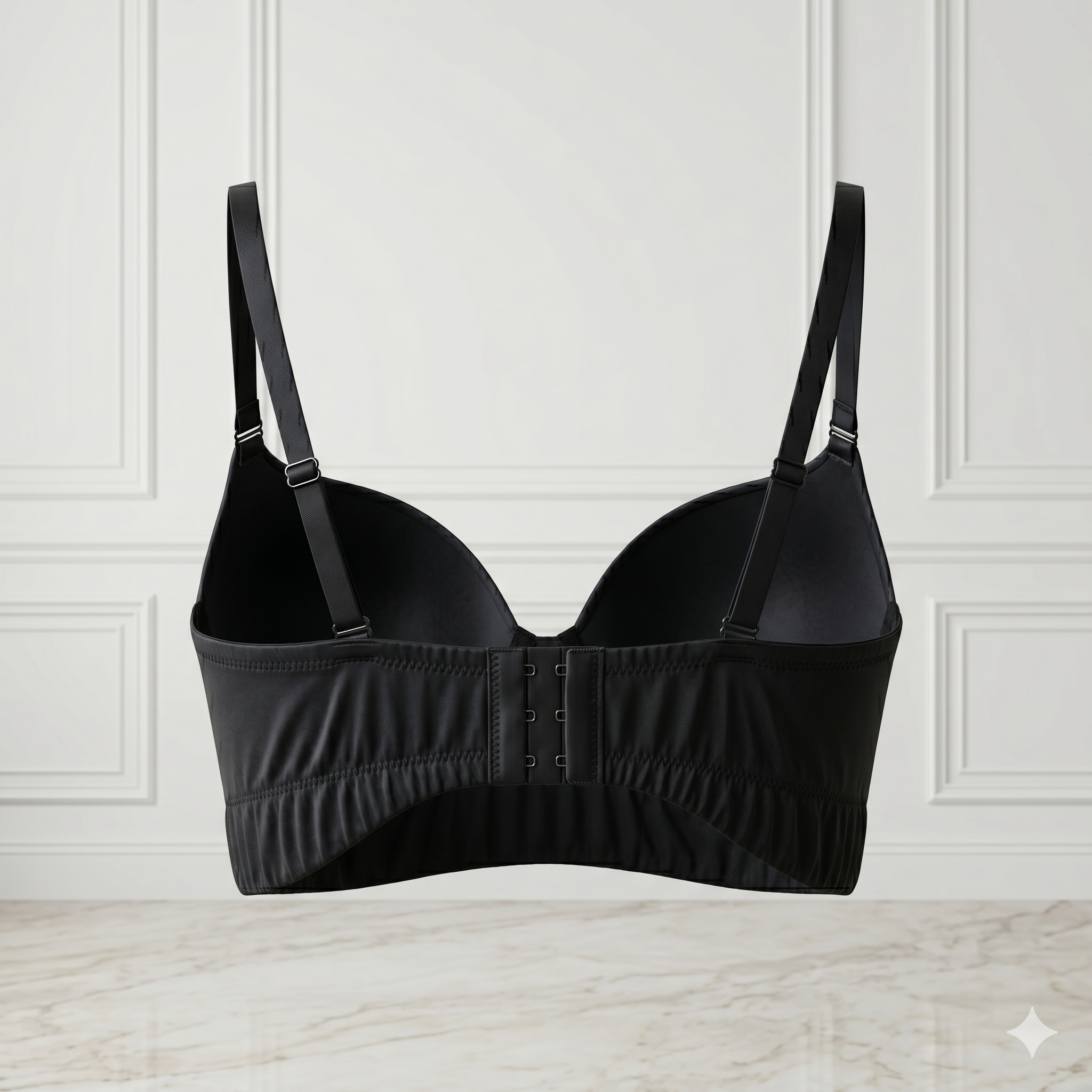 SOUTIEN-GORGE MULTIPOSITION NOIR COQUÉ SANS BRETELLES