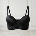 SOUTIEN-GORGE MULTIPOSITION NOIR COQUÉ SANS BRETELLES